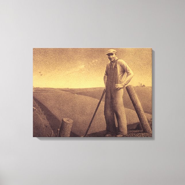 Studie für In the Spring, 1939 von Grant Wood Leinwanddruck (Vorderseite)