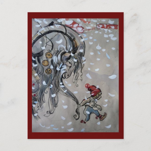 Studie für Julbocken (Weihnachten-Ziege) 1911 Postkarte (Vorderseite)
