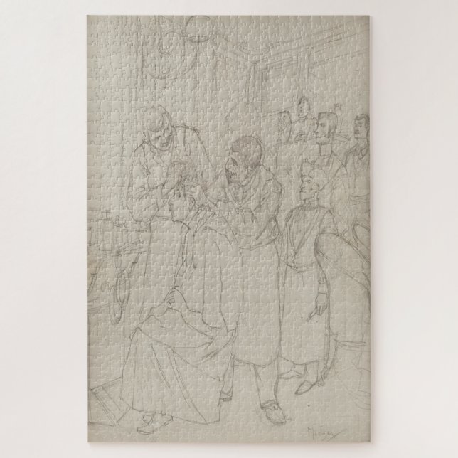 Studie für Premier Shampoing d’Absalon von Mucha (Vertikal)