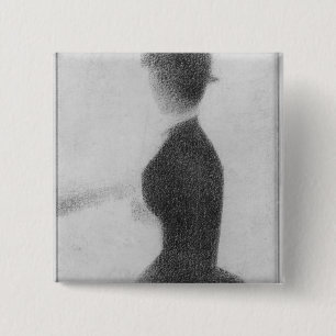 Studie Georges Pierre Seurat für Sonntag Button