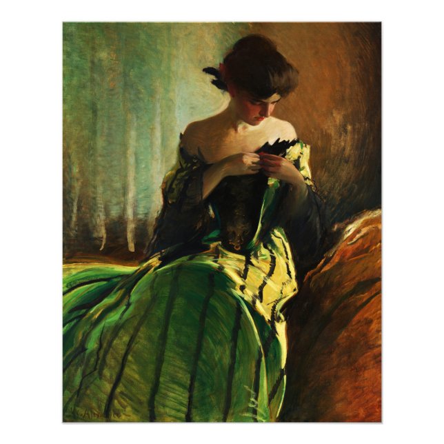 Studie in Schwarz und Grün von John White Alexande Fotodruck (Vorne)