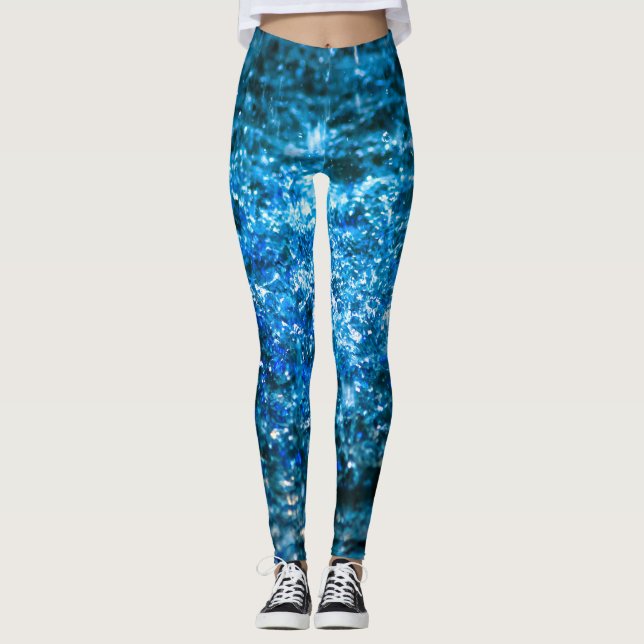 Studie in Watercolor - Blau Leggings (Vorderseite)