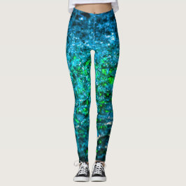 Studie in Watercolor - Grün Leggings