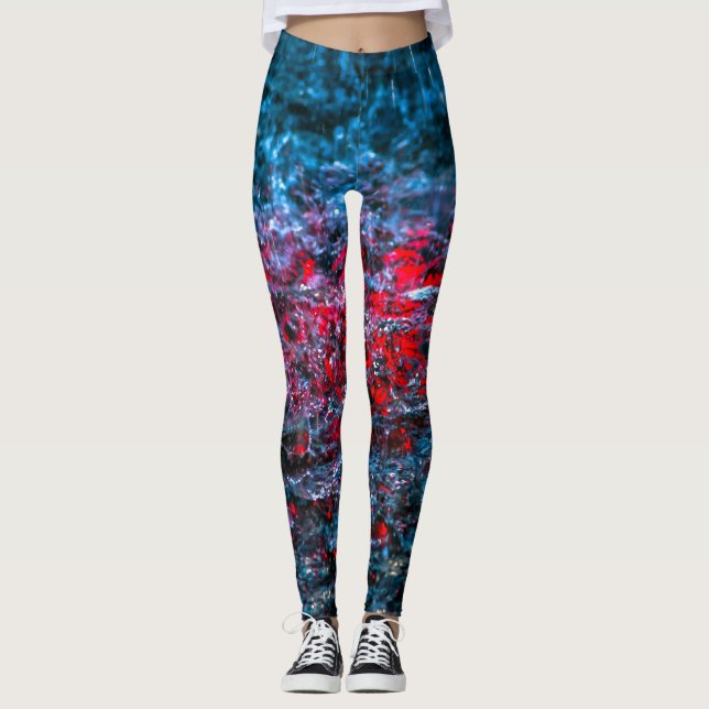Studie in Watercolor - Rot Leggings (Vorderseite)