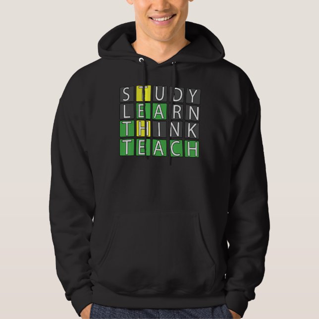 Studie lernen Think Teach Hoodie (Vorderseite)