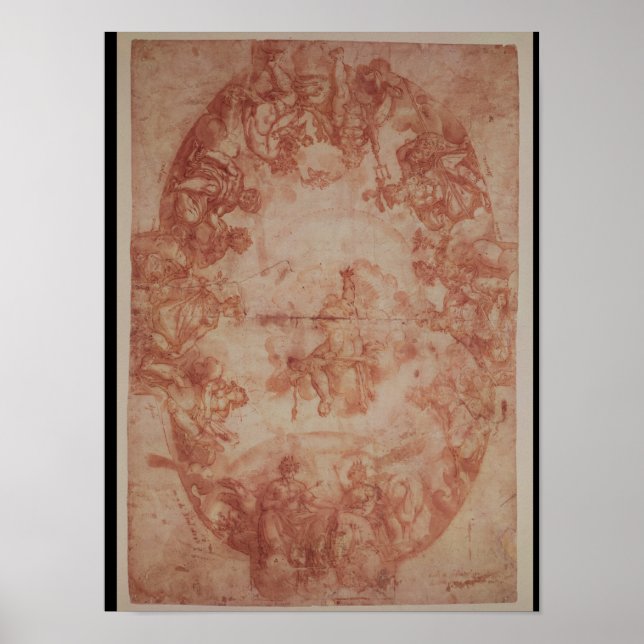 Studie über die Decke der Casa de Pilatos Poster (Vorne)