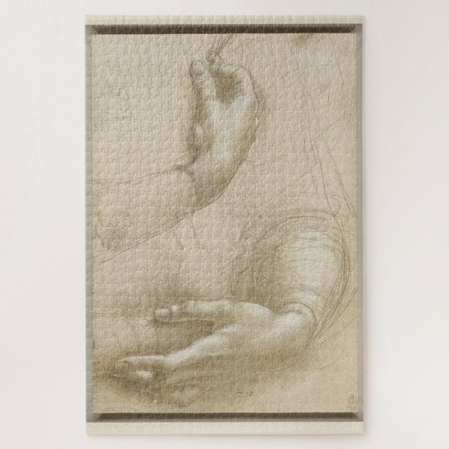 Studie über die Hand einer Frau - Leonardo da Vinc (Vertikal)