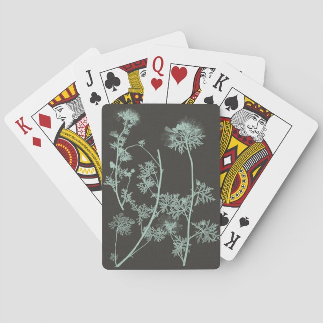 Studie über die Minze und die Kohle - Natur IV Spielkarten (Rückseite)