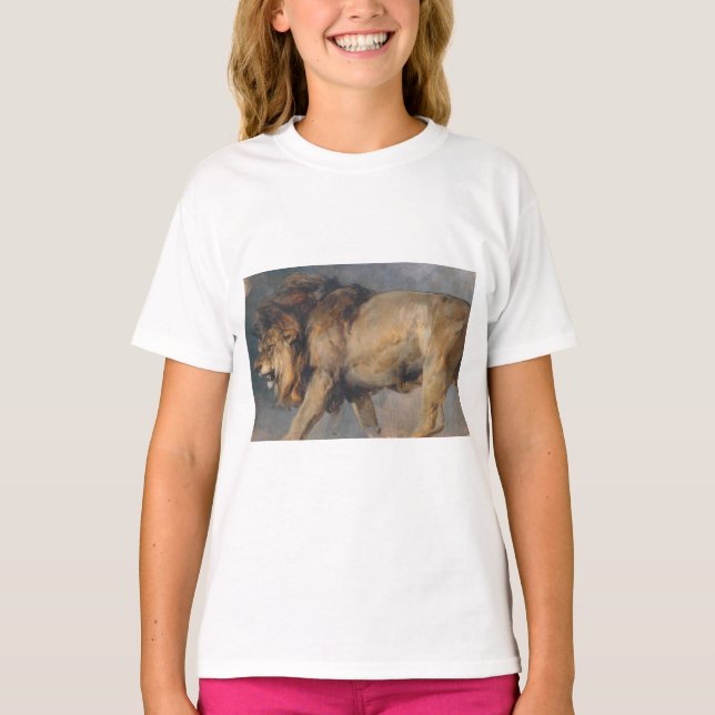 Studie über einen Löwen (von Edwin Henry Landseer) T-Shirt (Vorderseite)