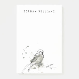 Studie über Gesturonale Vögel Post-it Klebezettel