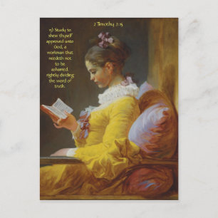 Studie, um sie selbst zu erforschen, Gott genehmig Postkarte