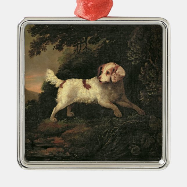 Studie von Clumber Spaniel Silbernes Ornament (Vorne)