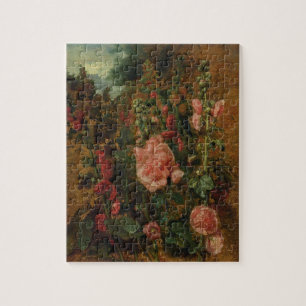 Studie von Hollyhocks, c.1826 (Öl an Bord)
