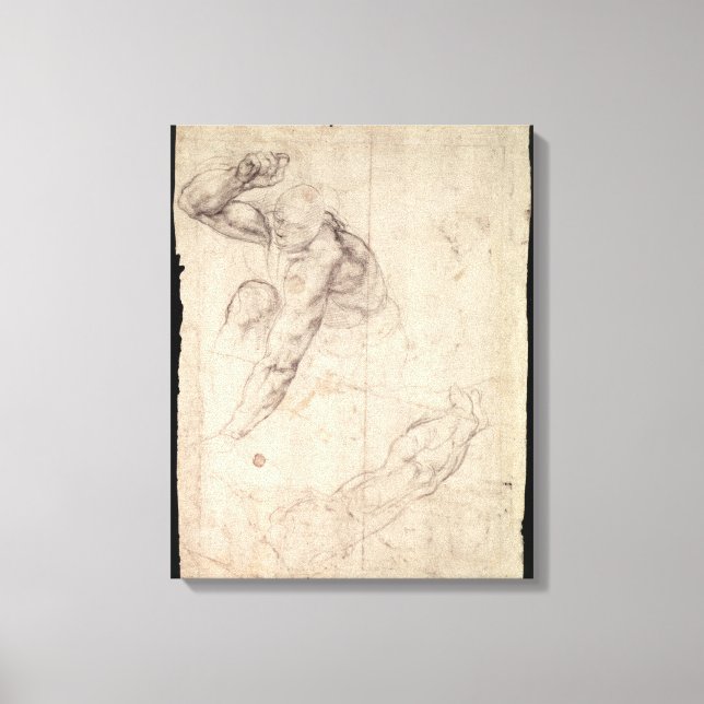 Studie zur männlichen Figur Leinwanddruck (Vorderseite)