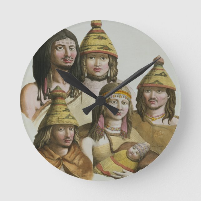 Studien der amerikanischer Ureinwohner Runde Wanduhr (Vorderseite)