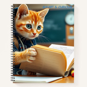 📚 Studienbuddy-Kätzchen - Bezauberndes Gelehrten- Notizbuch