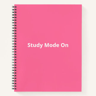 „Studienmodus aktiviert“ Rosa Studentennotebook Notizbuch