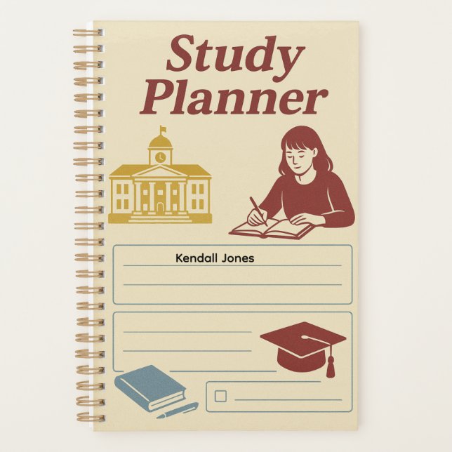 Studienplaner für Schule, Hochschule & Universität Planer (Vorderseite)
