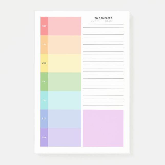 Studienplaner Post-it Klebezettel (Vorderseite)
