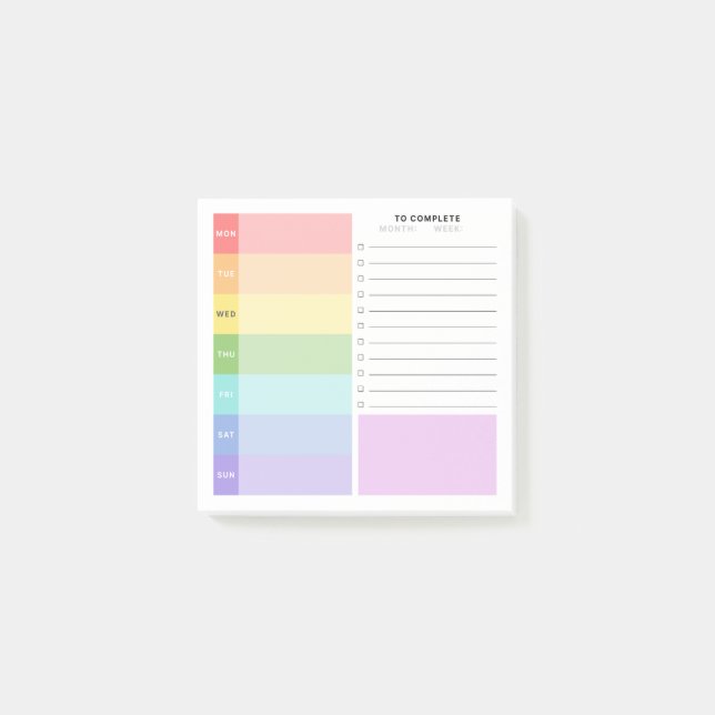 Studienplaner Post-it Klebezettel (Vorderseite)