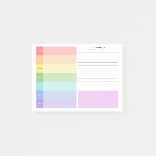 Studienplaner Post-it Klebezettel (Vorderseite)