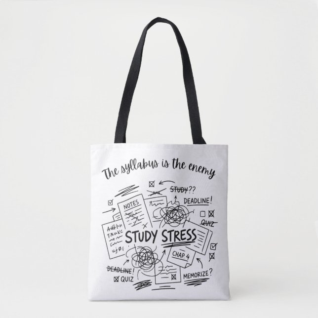 Studienstress Ästhetik-Tasche | Lustige Studentin  Tasche (Vorderseite)