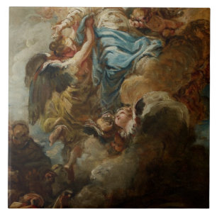 Studieren Sie für die Annahme der Jungfrau, c.176 Fliese