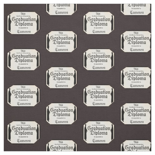 Studierende mit Stehendem Diplom Stoff (Muster)