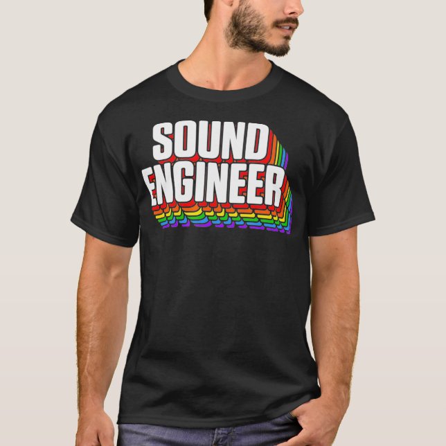 Studio Audio Engineer Fun Sing Sound Typ Tech T-Shirt (Vorderseite)