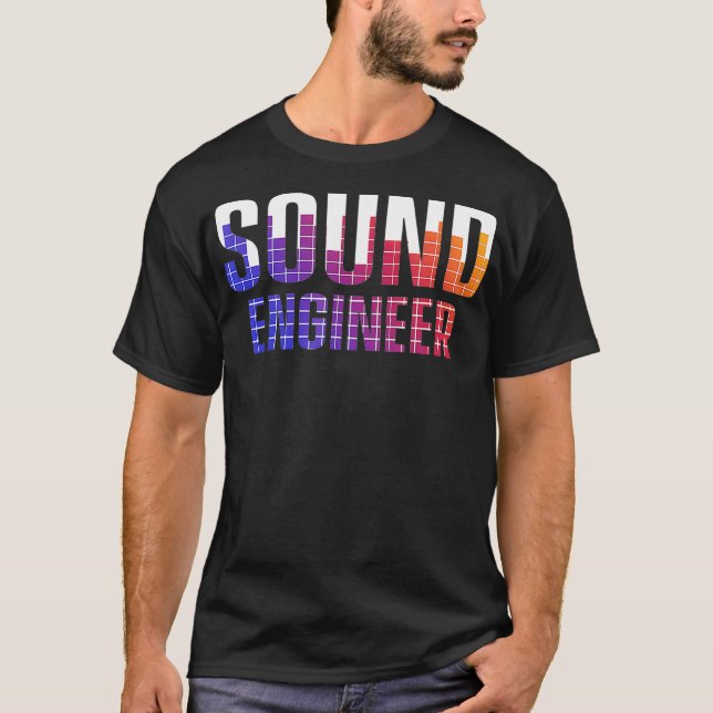 Studio Audio Engineer Tools Sound Typ Tech  T-Shirt (Vorderseite)