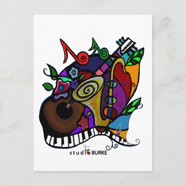 Studio Burke "Jazzy" Postkarte (Vorderseite)
