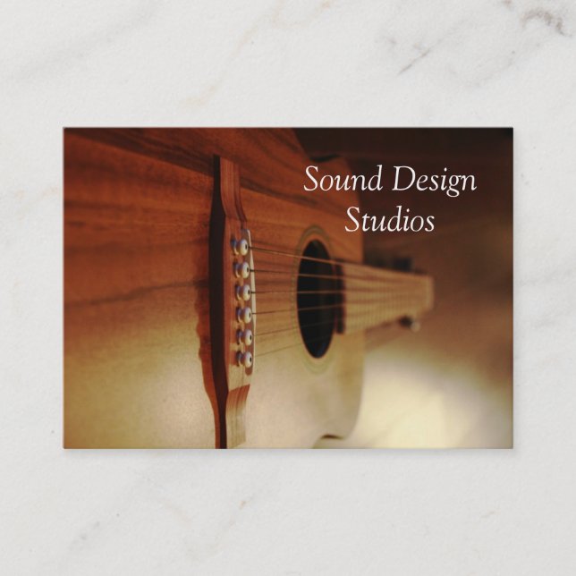 Studio de cartes de visite de leçons de guitare (Devant)