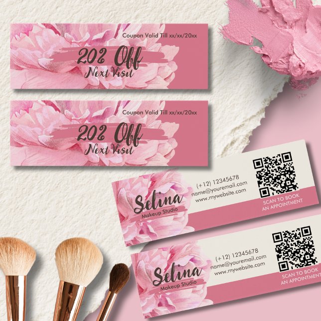 Studio De Maquillage Floral Rose Pink Crème Élégan (Créateur téléchargé)