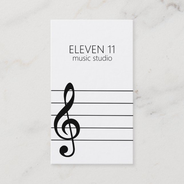Studio für berufliche Musikaufnahmen Visitenkarte (Vorderseite)