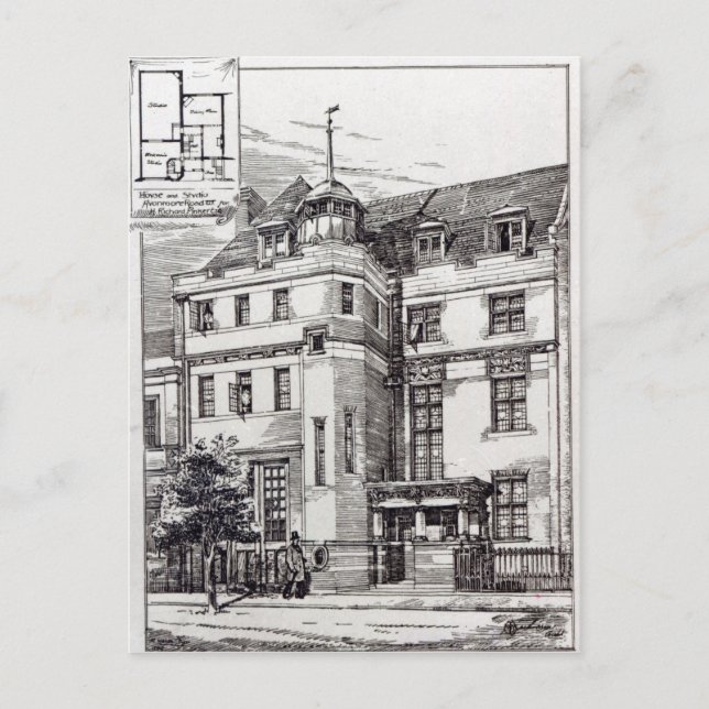 Studio für Bildhauer, 1892 Postkarte (Vorderseite)