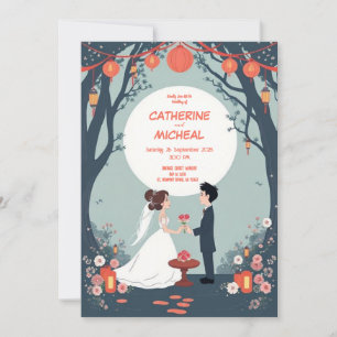 Studio Ghibli Style Invitation de mariage personna