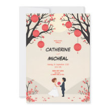 Studio Ghibli Style Invitation de mariage personna