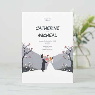 Studio Ghibli Style Invitation de mariage personna