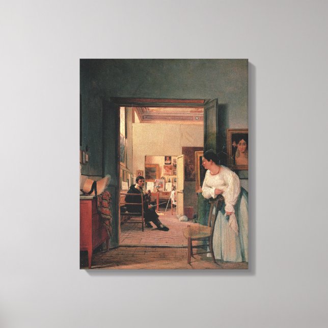 Studio in Rom Leinwanddruck (Vorderseite)