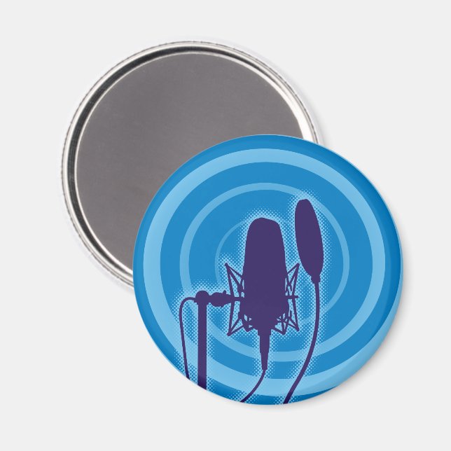 Studio Mikrofon Magnet (Vorderseite/Rückseite)