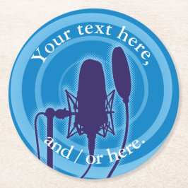 Studio Mikrofon Runder Pappuntersetzer