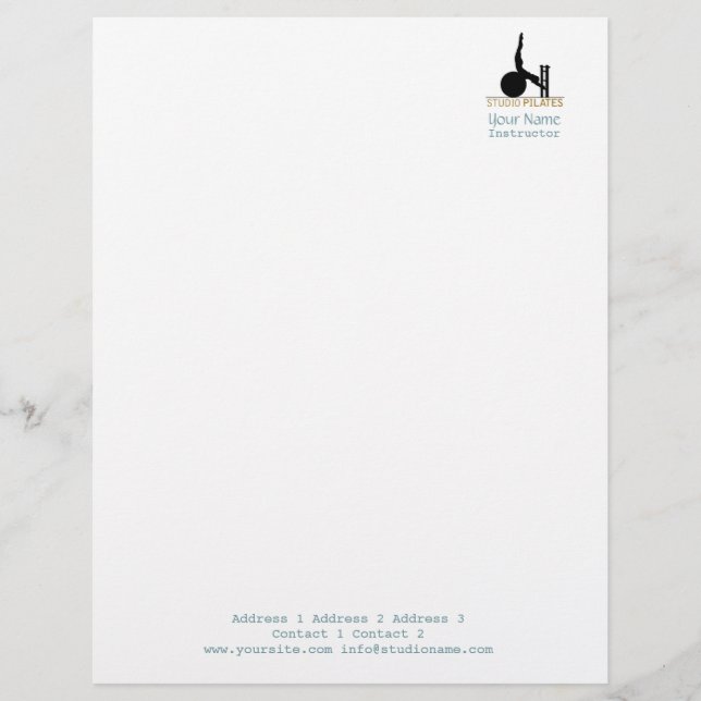 Studio Pilates - Letterhead Briefkopf (Vorderseite)
