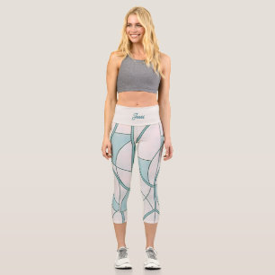 Studio to Street Minimalist cyan Muster Benutzer Capri Leggings