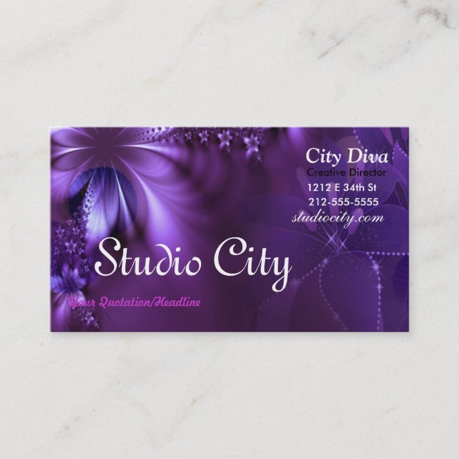 Studio-Visitenkarte Terminkarte (Vorderseite)