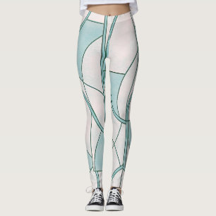 Studio zu Street Minimalistisches Cyan-Muster Leggings