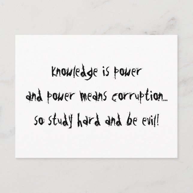 Studium Hard Postkarte (Vorderseite)