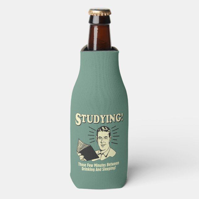 Studium: Trinken und Schlafen Flaschenkühler (Flaschenvorderseite)