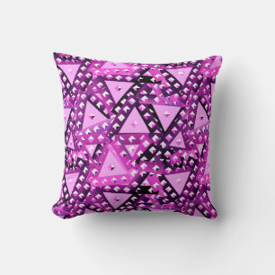"Studs and Triangle" abstrakt - lila, violett Kissen