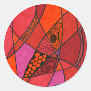 "Study in Reds" Sticker für abstraktes Design