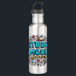 Study Mode Activated Fun Hydration Vibe Edelstahlflasche<br><div class="desc">Stay refreshed and focused all day with this “Study Mode: Activated” water bottle — featuring sketchy hand-drawn letters that look like they came from your school notebook. The colored pencil style adds a playful touch that keeps your study routine light and full of personality. Whether you're in class, at the...</div>